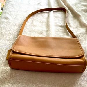 Vintage tan leather Coach purse